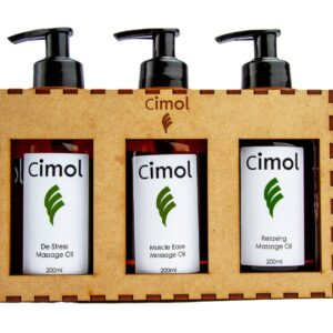 Massage Oil Gift Wooden Set